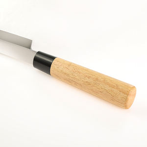 Venta al por mayor personalizado de alta calidad OEM ODM servicio de hoja fija profesional de acero inoxidable cuchillo japonés con mango de madera de caucho - Product Image 3