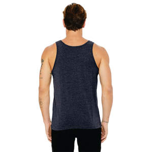 Side Seamed Retail Fit 100% Airlume Combed and Ring Spun Cotton 32 Single 4.2 oz Navy Unisex Jersey Tank - Product Image 3