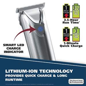 Kit de toilettage pour homme sans fil rechargeable en acier inoxydable, tondeuse à barbe au lithium-ion, fonctionnalités de coupe de cheveux et de barbe IPX7 - Product Image 6