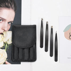 แหนบปลายเฉียงสแตนเลสคุณภาพสูงระดับมืออาชีพ สำหรับกำจัดขนคิ้วและต่อขนตา - Product Image 4