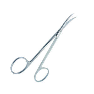 Ciseaux chirurgicaux 4,5 pouces en acier allemand, lame incurvée, pointe aiguë, métal inoxydable, manuel, super coupe, par SurgiRight - Product Image 1