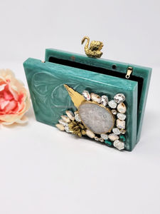 Pochette de soirée en résine époxy Sacs à main accessoires de mode pour femmes de qualité avec pochette de style fantaisie de l'Indien - Product Image 6