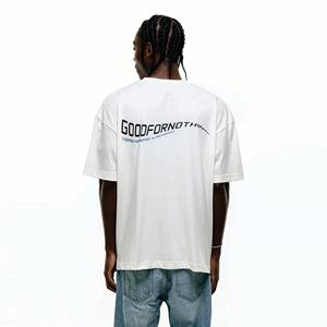 Camisetas de hombros caídos de peso pesado de alta calidad-220-240 GSM, algodón pesado personalizado, cuello simulado, camisetas de gran tamaño para hombres - Product Image 2