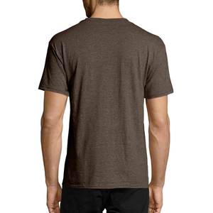 Beige 300g Camiseta de manga corta de algodón pesado Verano Cuello redondo Camisa suelta y base para hombres Mujeres Camiseta básica - Product Image 2