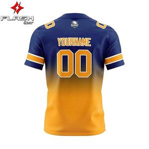 Vente en gros de maillots de football personnalisés en polyester 100% à rayures col en V imprimées par sublimation OEM 160g unisexe adulte - Product Image 3