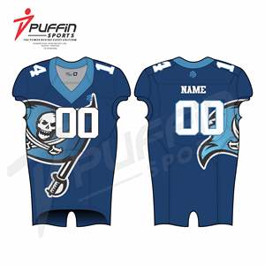 ชุดเสื้อทีมอเมริกันฟุตบอลสั่งทำขายส่ง แบบแขนสั้น พิมพ์ลายดิจิทัล ระบายอากาศได้ดี คุณภาพสูง จากผู้ผลิตจำนวนมาก - Product Image 1