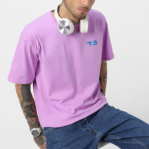 Camiseta de peso pesado de algodón 100% de alta calidad con logotipo de impresión personalizado Boxy Fit camiseta en blanco camiseta de gran tamaño para hombre - Product Image 5