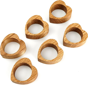 Porte-rond de serviette en bois fait à la main Meilleure qualité Porte-serviettes en bois au design moderne pour la maison et le mariage pour la forme artisanale - Product Image 6