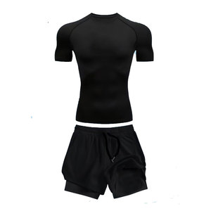 Ropa Deportiva de Compresión 2026 con Camiseta Ajustada y Pantalones Cortos de Doble Capa, Tela de Spandex Estampada, Fabricante de Rashguards de Combate - Product Image 2