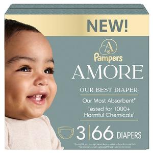 Ligne de couches de luxe Pampers Amore Premium super absorbantes, taille 3, 66 unités, au prix d'usine. - Product Image 1