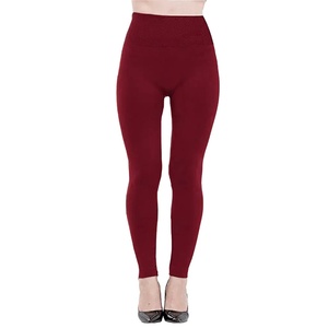 Women's High Waist Fleece Lined 100% Cotton <b>Leggings</b> Soft <b>Thick</b> Solid Summer Pants Seamless Slimming Fitness Yoga Set 2026 - Product Image 2