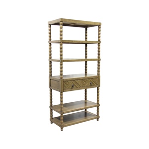 Librería Etagere de Madera Maciza de Cinco Niveles, Envío Inmediato, Estilo Tradicional y Elegante, Ahorra Espacio, para Hogar, Hotel, Sala de Estar, Apartamento - Product Image 5
