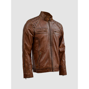2025 Veste en cuir marron véritable tendance OEM chaude pour hommes coupe-vent prix de gros bas quantité minimale de commande hiver mode grande taille vestes - Product Image 5