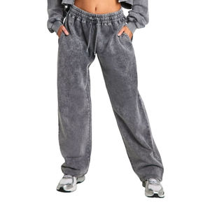 Mode chaude fermeture éclair à capuche survêtement survêtement personnaliser Vintage Street Wear 2 pièces ensemble femmes surdimensionné lavage à l'acide survêtement 2025 - Product Image 3