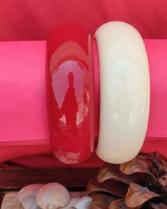 Elegant Designer Resin Bangles <b>Set</b> Of 2 For Women Stylish, Lightweight, and Durable Fashion Jewelry for Casual, Ethnic Look - Product Image 1