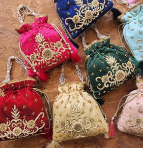 Hot Selling Beautiful Indian Handmade Rajasthani Drawstring Potli Bags <b>for</b> <b>Wedding</b> Gift Returns Gifts Coin Purse <b>Handbags</b> - Product Image 6