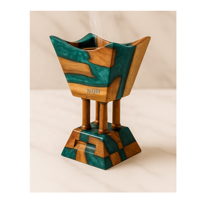Brûleur à Bakhoor en bois d'acacia premium et résine époxy 2026 |   Diffuseur d'encens d'aromathérapie artisanal |   Oud Bakhoor moderne de luxe - Product Image 5
