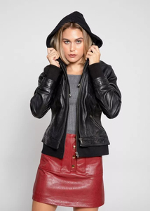 Chaquetas de Cuero Personalizadas OEM de Alta Calidad al por Mayor, Chaqueta de Motociclista de Invierno Transpirable de Lona y Cuero Vacuno Genuino Premium con Logotipo Frontal para Hombre - Product Image 5