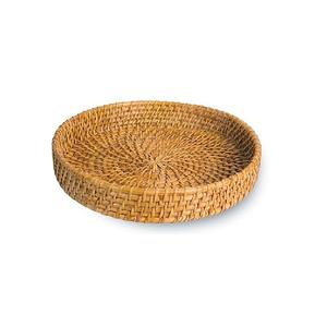 Handcrafted Rattan Rounded <b>Tray</b> with Handles Small Rustic Design <b>for</b> Kitchen Dining <b>Decorative</b> Plate <b>for</b> Serving Snacks - Product Image 6