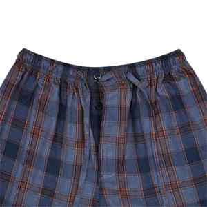 Navy Cross Knit <b>Pajama</b> Cotton Spandex Stretch Lounge Pants Relaxed Fit with Drawstring Waist & Side Pockets Cozy Sleepwear - Product Image 4