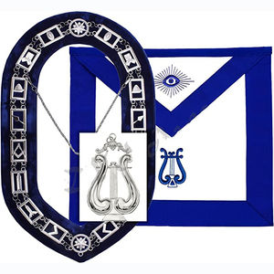 Masonic Regalia Craft Master Masons MM Delantal, Collar de oficial - Product Image 1