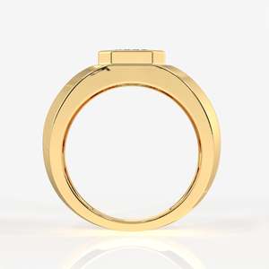 แหวนทองคำขาว 18K สำหรับผู้ชาย รุ่น Ultimate Prestige ประดับเพชรทรง Emerald Cut ที่ได้รับการรับรองจาก IGI ชุบโรเดียม เหมาะสำหรับสวมใส่ทุกวัน - Product Image 4