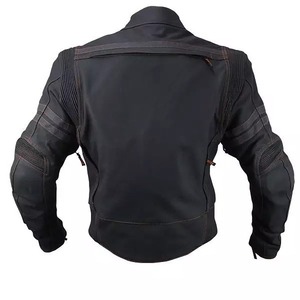 Veste de moto en cuir noir pour hommes exclusive respirante 2025 veste en cuir pour hommes coupe ajustée veste en cuir personnalisée - Product Image 4