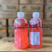 Vente en gros de boisson concentrée aux fruits aromatisés Mogu Mogu avec fraise Nata De Coco 320ml X 24 bouteilles
