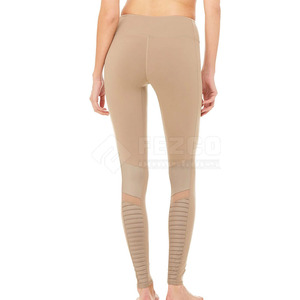 Leggings de yoga fitness pour femmes, taille haute, longueur intégrale, unis, respirants, élastiques, compression, effet push-up, sur mesure OEM - Product Image 3