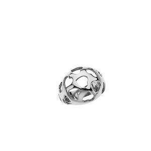 Stuller Heart <b>Dome</b> <b>Ring</b> 50786:107P Rhodium Plated Emerald Cut SS with Pearl Everyday Wear Gemstone Jewelry - Product Image 1