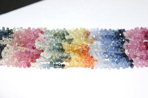 Multi zafiro facetado gotas forma 3,5*5,5mm cuentas lágrima cuentas 16 pulgadas hebras para joyería artesanal - Product Image 4