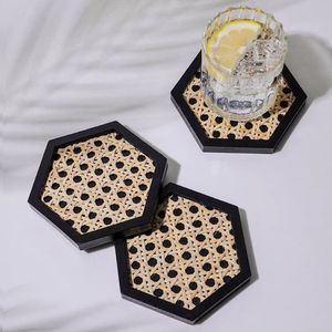Sous-verres élégants en jute et en rotin pour tasses à thé et à café, design classique, tapis et coussinets de table, sous-verres standard pour ustensiles de cuisine - Product Image 1