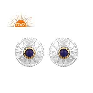 Dernier modèle de boucle d'oreille en argent sterling fin avec pierres précieuses lapis lazuli naturelles Fabricant de bijoux personnalisés - Product Image 1