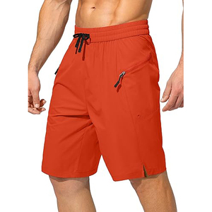 Pantalones cortos transpirables para correr de verano para hombre, ropa de gimnasio personalizada a la moda con patrón sólido, respetuosos con el medio ambiente - Product Image 4