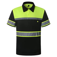 Polos réfléchissants à fermeture éclair pour hommes Protection de sécurité haute visibilité Vêtements de travail pour hommes Polos à bas prix