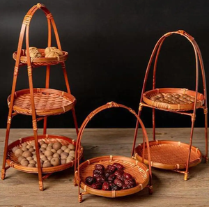 Cesta de Bambú de Varios Niveles - Soporte Plegable para Comedor y Almacenamiento - Product Image 2
