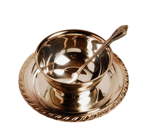 Juego pulido brillante de cuatro tazas de té de acero inoxidable, platillo y cuchara para el hogar, hotel y restaurante, taza de té para servir - Product Image 2