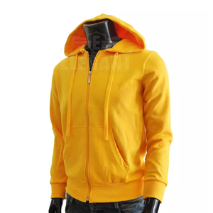 เสื้อแจ็กเก็ตมีฮู้ดแบบรูดซิปสีเหลืองสำหรับผู้ชายใส่ในฤดูหนาวสไตล์ที่แตกต่างกันมีฮู้ดผ้าคอตตอนใส่สบาย100% เล่นกีฬาที่สง่างาม - Product Image 1