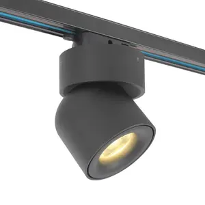 IllumiRail, éclairage sur rail au design moderne, puce LED COB, corps en aluminium et PC, installation magnétique sur rail pour éclairage sur rail de bureau - Product Image 1