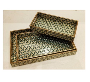 Table d'hôtel moderne personnalisée plateaux de miroir décoratifs plateau de service de salade en bois naturel de haute qualité décoration écologique pour la maison - Product Image 3