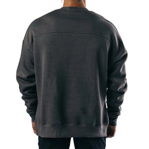 Sudadera con Capucha Vintage para Hombre, para Gimnasio, Otoño e Invierno, 100% Algodón, Felpa, Secado Rápido, Transpirable, Estilo Urbano, Color Gris Oscuro - Product Image 4