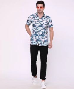 Chemise habillée pour homme à col en V personnalisée en gros, tissu respirant à séchage rapide en élasthanne provenant d'un exportateur indien pour un usage décontracté - Product Image 5