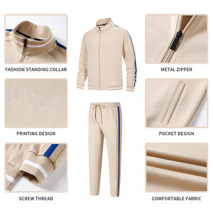 Conjunto de dos piezas de chándal de algodón personalizado con Sudadera con capucha y pantalones de Jogger tela de alta calidad para un estilo de vida deportivo activo - Product Image 5