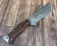 Couteau de traqueur en acier damas fait maison de qualité supérieure | Hunters Hunting Camping Tracking Fix Blade Knives Logo personnalisé