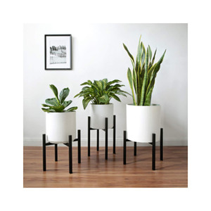 Pots de fleurs en métal de meilleure qualité avec support pour maison et jardin, Pots de fleurs décoratifs de taille personnalisée avec revêtement en poudre - Product Image 1