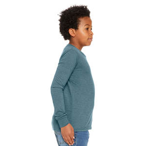 Bella Canvas 3501Y Camiseta Juvenil Manga Larga Camiseta Gris - Product Image 6