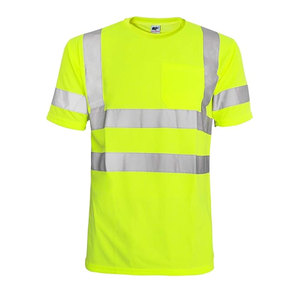 Camisas de manga larga de alta visibilidad para hombres y mujeres, camisas de seguridad reflectantes de alta visibilidad de clase 3, poliéster térmico compatible con ANSI - Product Image 1