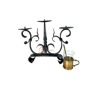 Fancy Design Superb Quality Black Metal Candelabra Wedding Centerpieces Black Unique <b>Candle</b> Jar Lightening Candelabra Top Sale - Product Image 2