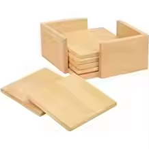 Posavasos de madera sofisticados hechos por Crescent Crafts para la vida moderna posavasos de nogal por Crescent Crafts - Product Image 2