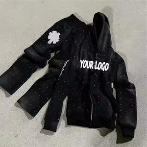 Conjunto Deportivo de Invierno para Hombre, de Alta Calidad, Personalizado, con Pedrería, Sudadera con Capucha y Pantalones, Diseño Moderno, Ropa Urbana, Venta al Por Mayor - Product Image 5
